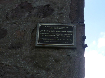 Birthplace of Sir John Reith, 1st Director General of the BBC